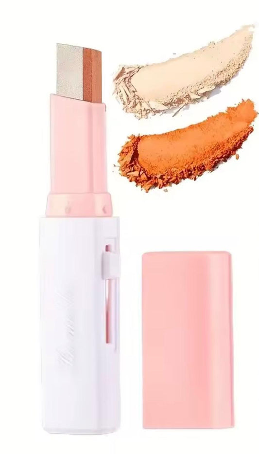 Resaltador nacarado 2 en 1, barra de sombra de ojos, brillo, sombra de ojos, delineador de ojos, maquillaje de ojos